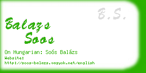 balazs soos business card