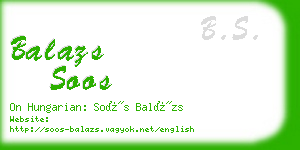 balazs soos business card